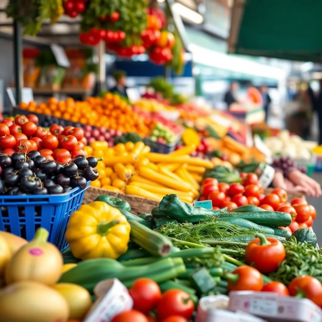 Nederlandse seizoensgroenten op een lokale markt