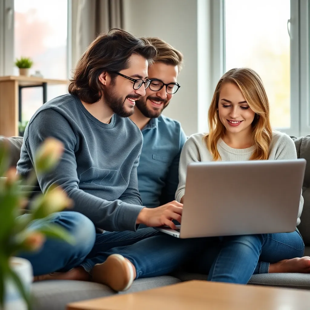 Jong stel dat kortingscodes gebruikt voor online aankopen